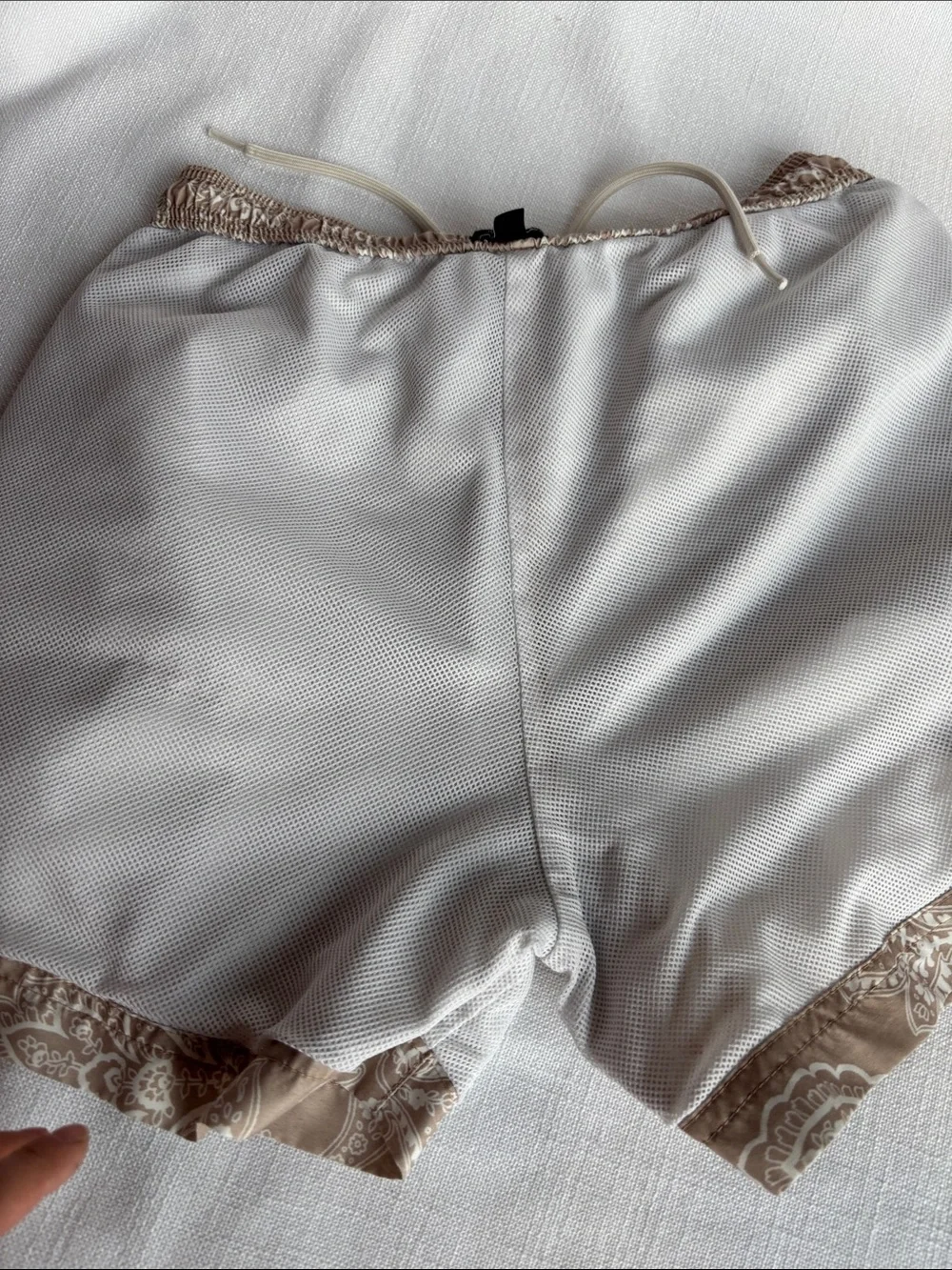PacSun Beige Paisley Drawstring Swim Shorts -344sku